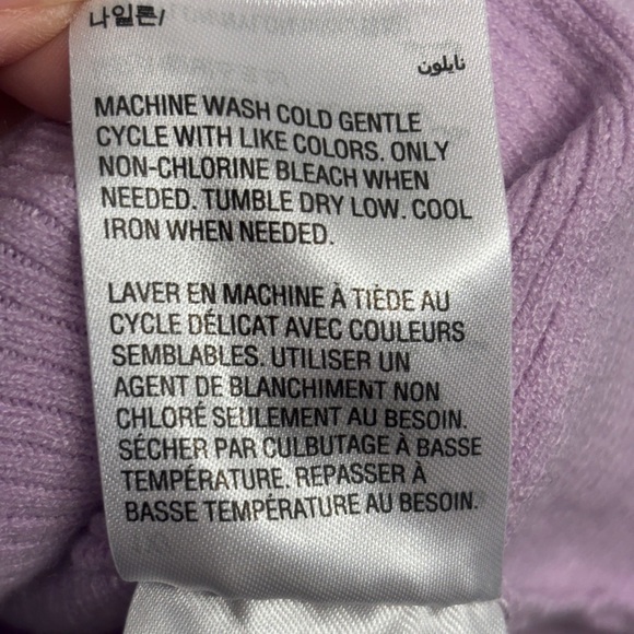 NWT INC Sweater Knit Lilac Moon Purple 1x boat neck ribbed - Picture 5 of 8
